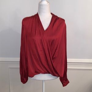 All In Favor Red Blouse Size Medium